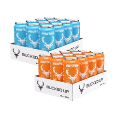 Bucked Up Protein Soda | Clear, Carbonated, 25g Protein, Zero Sugar (2 Cases / 24 Cans)