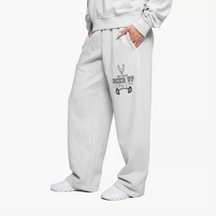 Varsity Wide Leg Sweatpants