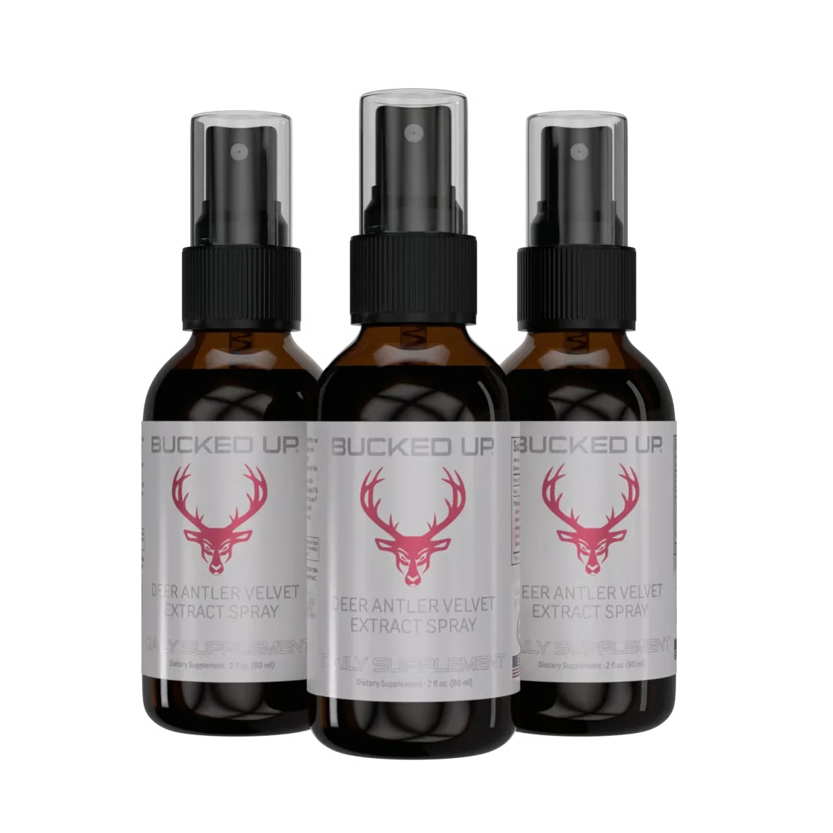 3 Bottles - Deer Antler Velvet Spray - Bulk